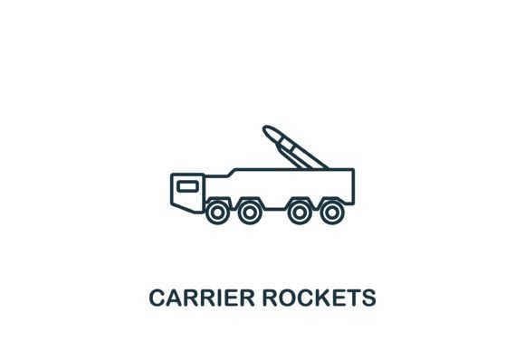 Carrier Rockets Icon: A Simple and Versatile Symbol for Modern Design