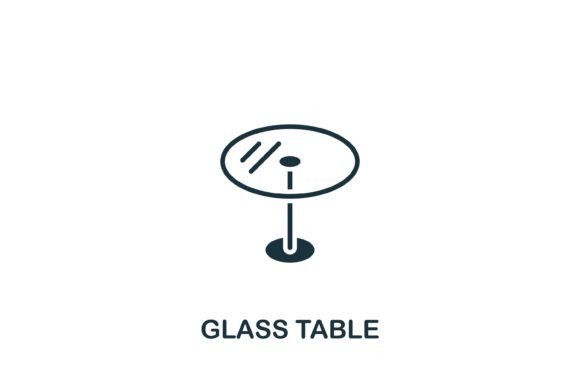 Enhance Your Designs with the Glass Table Icon