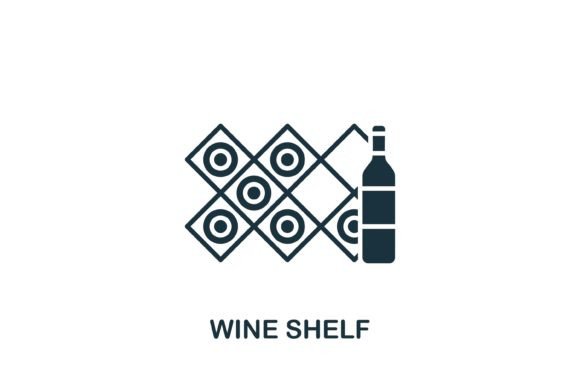 Wine Shelf Icon: A Versatile Design Element