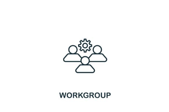 Workgroup Icon: A Simple Line Element for Modern Design Needs